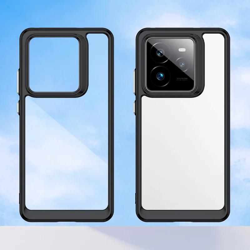 Para Realme GT 7 Pro чехол ELVEV PC duro transparente colorido + cubierta trasera protectora de TPU - imagen 5