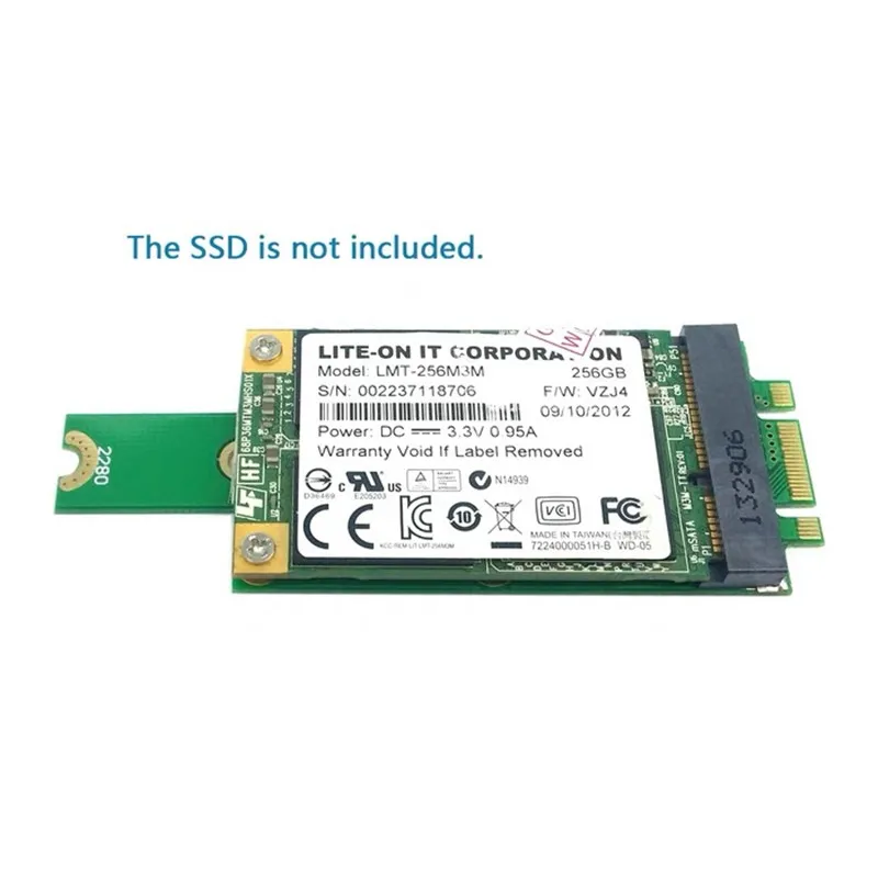 NGFF M.2 B + M Key a MSATA Mini PCI-E PCI-Express SATA 3,0 SSD tarjeta adaptadora convertidora macho para 2242/2260/2280 M2 Ngff SSD - imagen 4