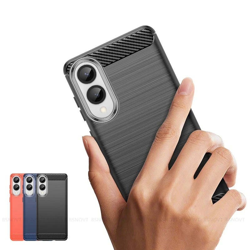 Para Samsung S25 Edge funda Samsung Galaxy S25 Edge Capa fibra de carbono nuevo suave TPU teléfono parachoques trasero Fundas Samsung S25 Edge