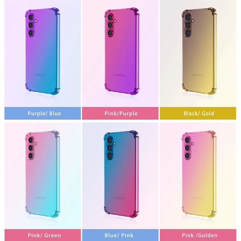 Funda de TPU a prueba de golpes para Samsung Galaxy A17 A07 A06 A16 5G A26 A36 A56 A25 A15 A25 A35 A55 5G A54 funda protectora Fundas Coque - imagen 2