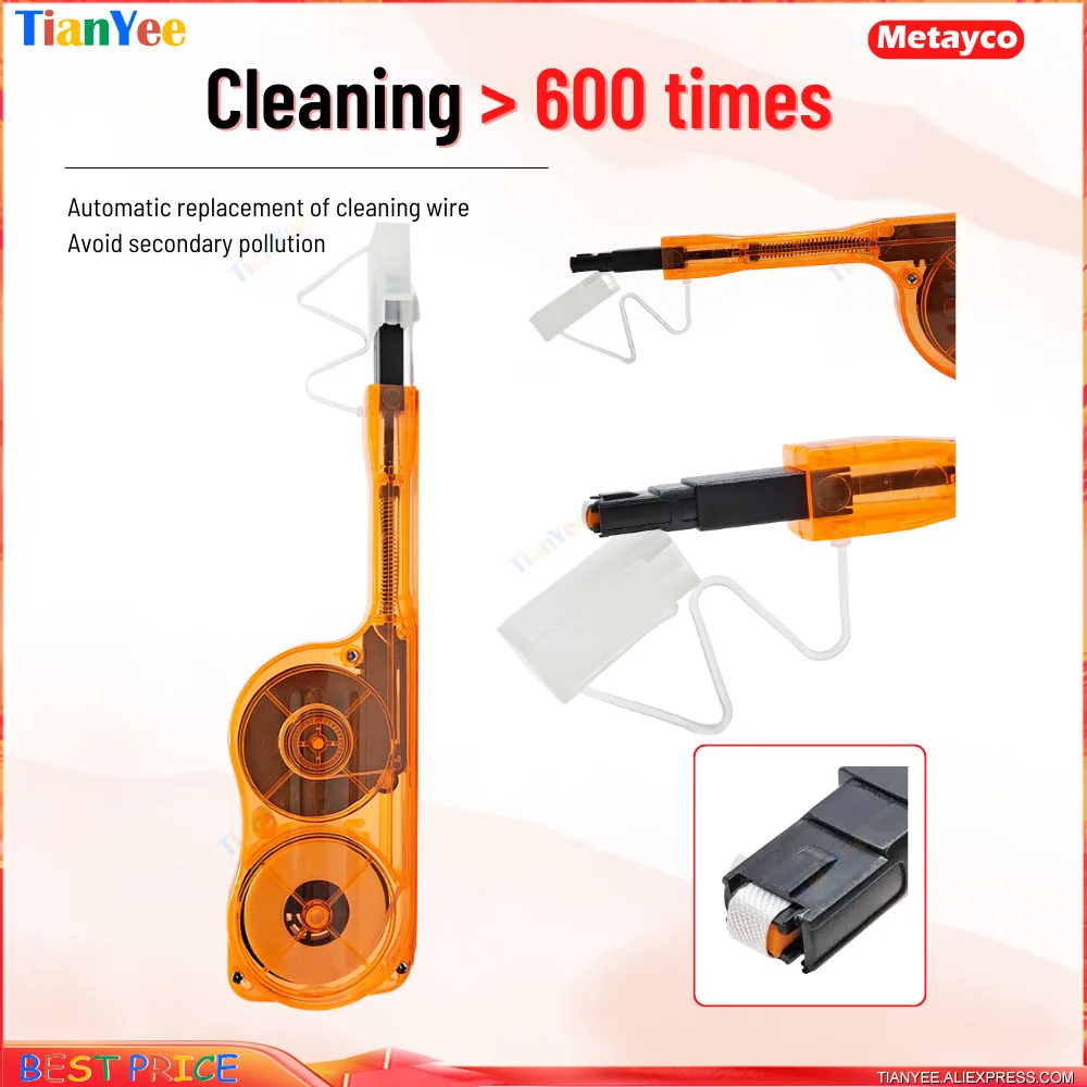 Caja limpiadora de fibra óptica MPO MTP A-M600, bolígrafo limpiador óptico IBC, adaptador de un clic, limpia 600 + limpiadores 1/5/10/lote de 20 piezas - imagen 2