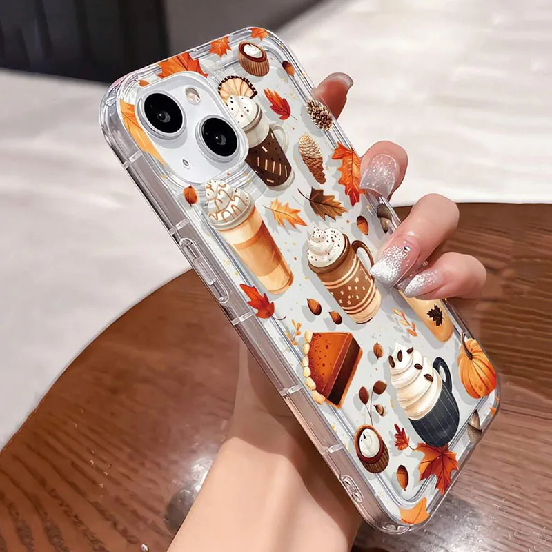 Cálido otoño café postre funda de teléfono para Samsung Galaxy S25 S24 S23 Ultra S22 Plus S21 FE A55 A35 A15 A54 A53 A52 A34 A14 - imagen 3