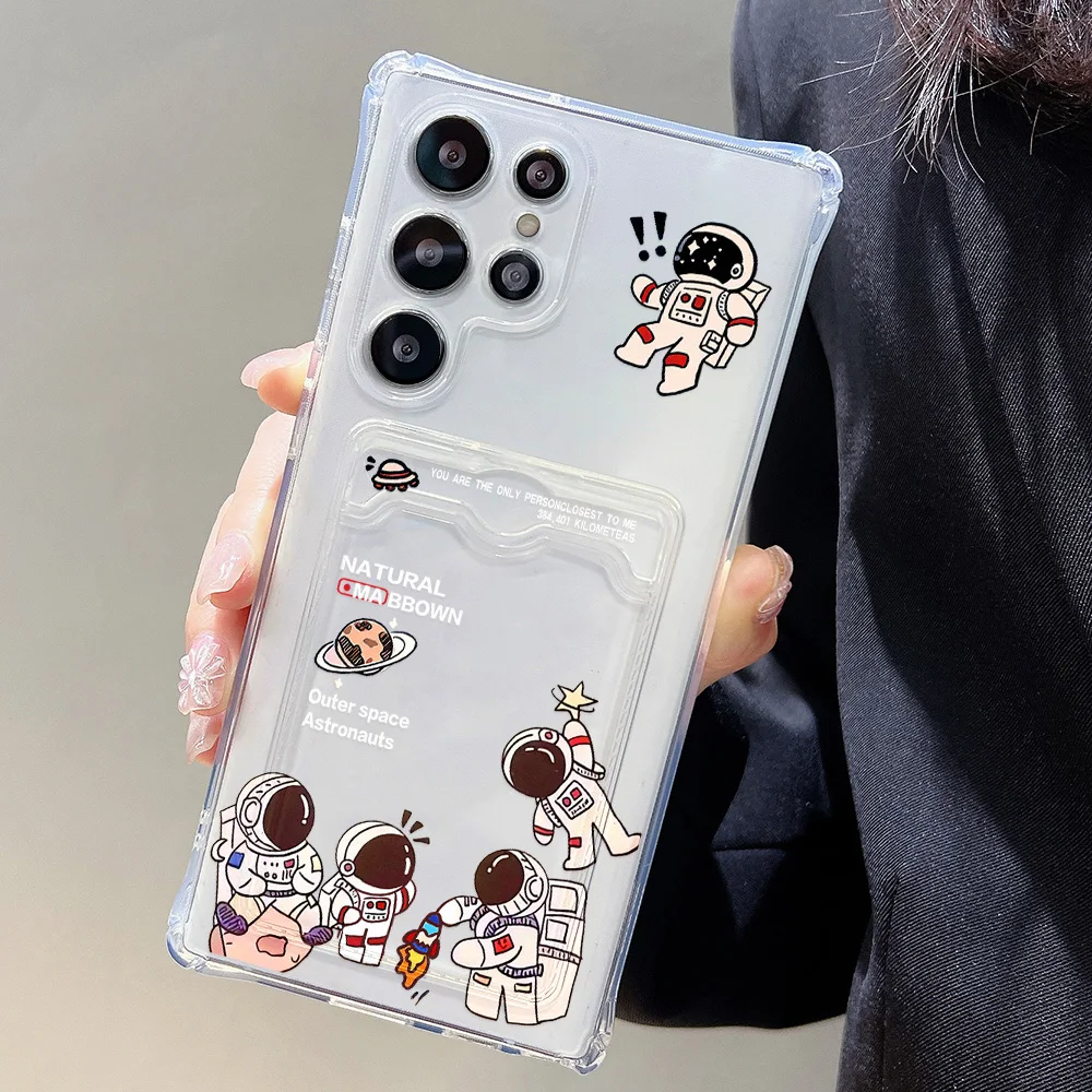 Funda de astronauta con tarjetero para Samsung A56 5G A55 A36 A16 A15 A06 A05s A35 A34 A26 A53 A52 A33 A14 A13 A25 A32 - imagen 4