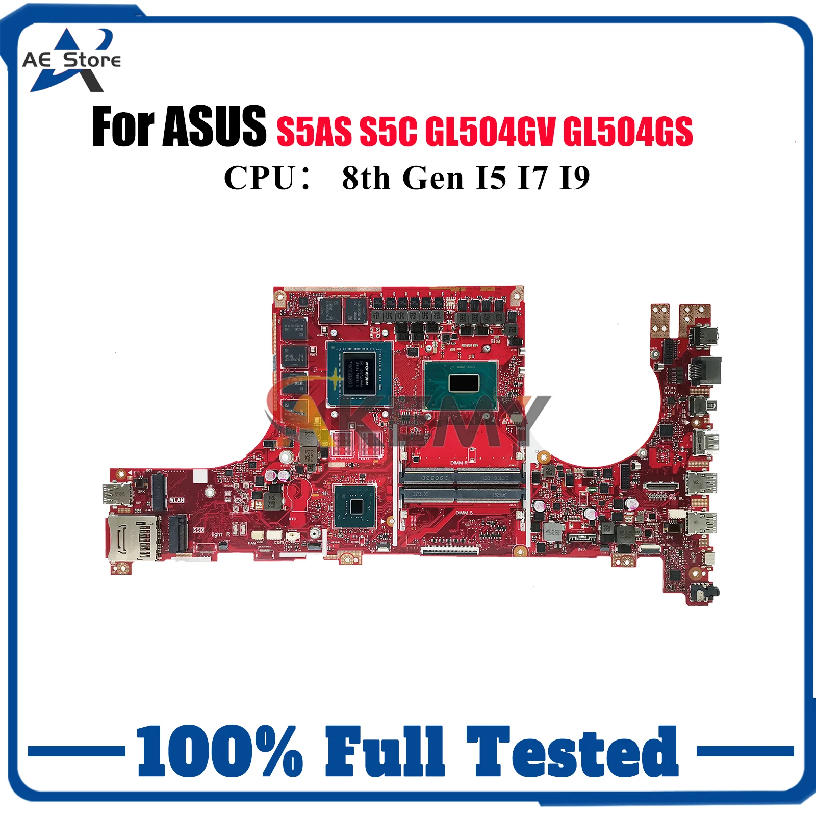 Placa base para ordenador portátil GL504GV para ASUS ROG Strix GL504GV GL504GM GL504G S5AS GL504GW S5C GL504GS con CPU I5 I7 I9 rápida