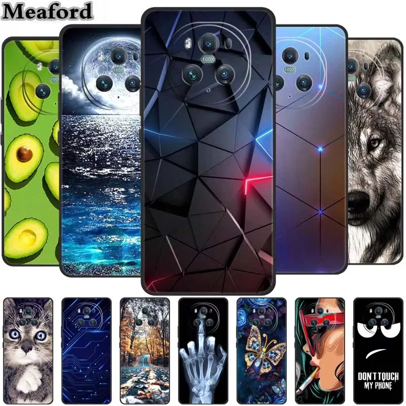 Para Honor Magic6 Pro funda animales TPU silicona suave fundas de teléfono contraportada para Huawei Honor Magic 6 Pro Wolf funda a prueba de golpes