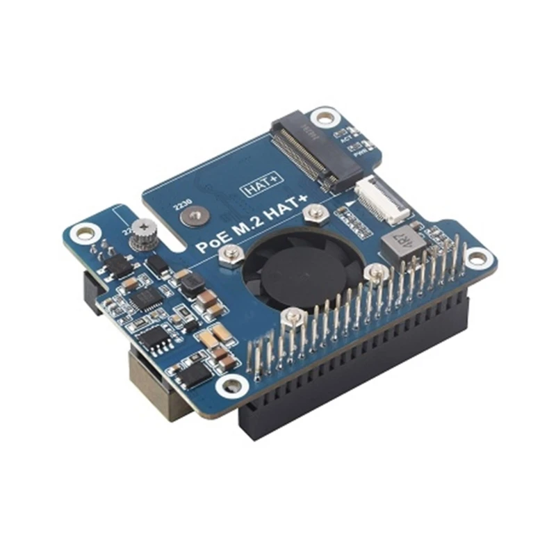 Adaptador PCIe a M.2 con función PoE para RPi 5 POE HAT M.2 HAT+ Soporta NVMe - imagen 3