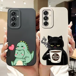 Para Samsung Galaxy A17 5G funda SM-A176B lindo gato dinosaurio cubierta de dibujos animados suave TPU funda de teléfono para Samsung A17 A 17 5G Fundas Coque