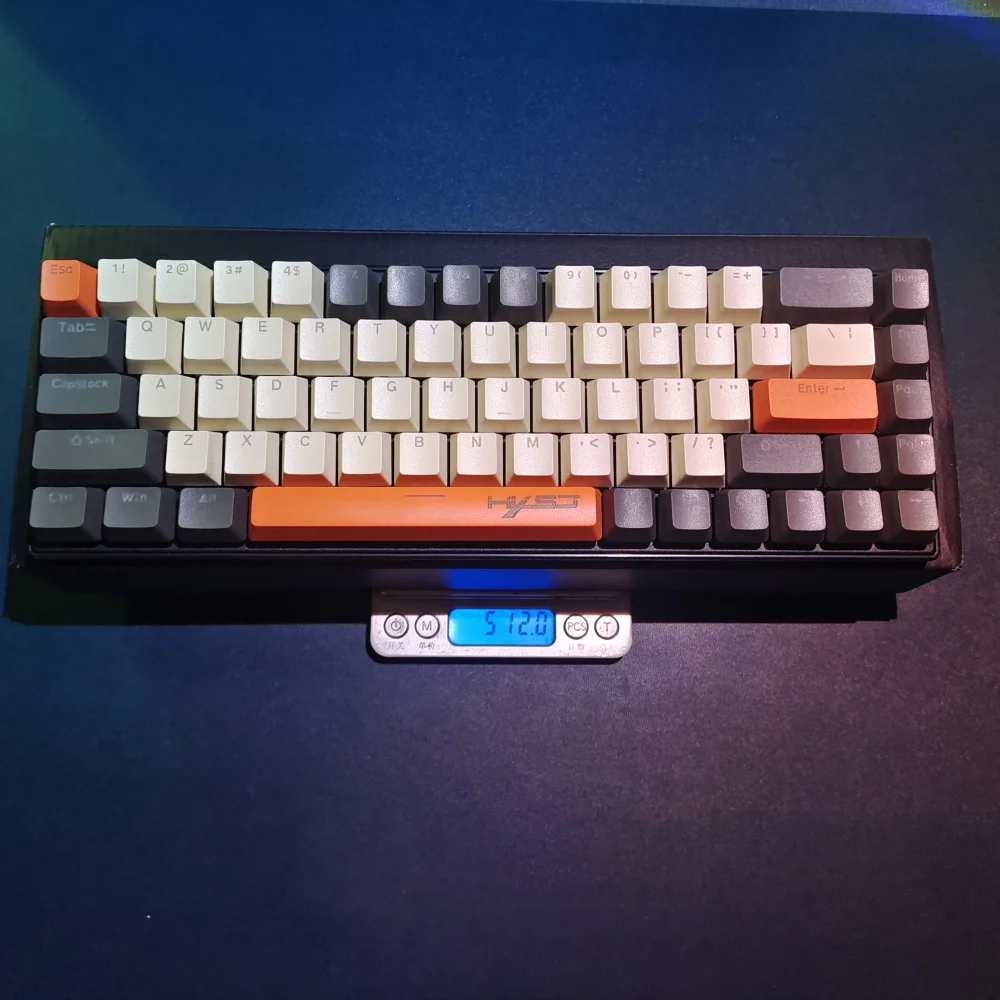 HXSJ-mini teclado mecánico portátil compacto K88, teclado con cable para juegos, interruptor azul, colorido, 68 teclas, nuevo diseño - imagen 5