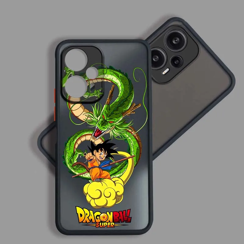 D-Dragon Ball Comics Goku Dragon funda para Xiaomi Poco X6 X5 X4 M6 M5 F6 F5 C65 Pro GT 5G funda de teléfono translúcida esmerilada - imagen 3