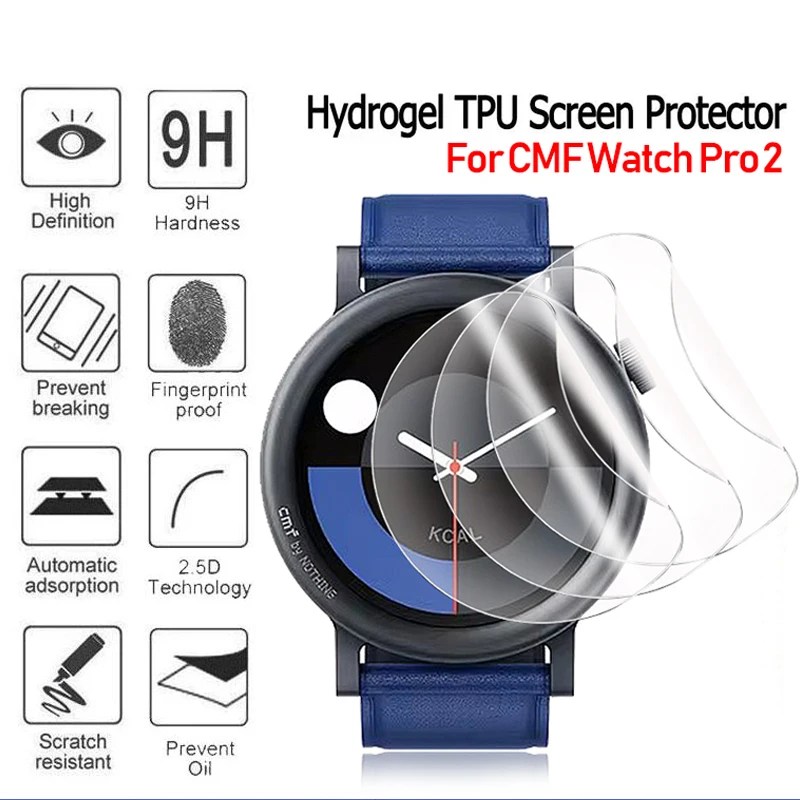 Película HD de 1-3 uds para reloj inteligente CMF Pro 2, Protector de pantalla de película de hidrogel para CMF por nada Watch Pro 2, película protectora - imagen 2