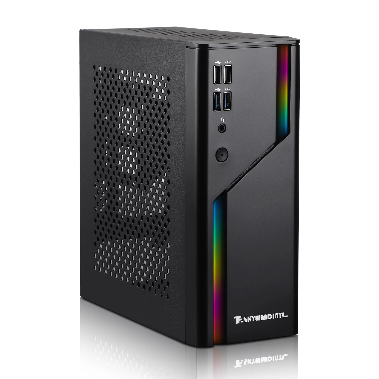 Mini ITX Case ARGB factor de forma pequeña SFF Mini-Tower HTPC cajas de PC paneles ventilados 0,8mm SPCC chasis de computadora adecuado para ITX - imagen 2