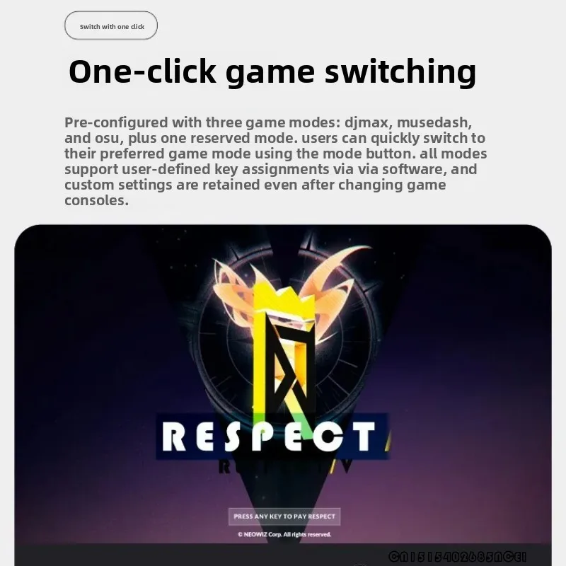 DOIO HITBOX KBGM M01 Mini teclado HE aleación de aluminio acrílico interruptor magnético bajo teclado de jugador OSU/DJMAX/Muse Dash/EZ2ON - imagen 4