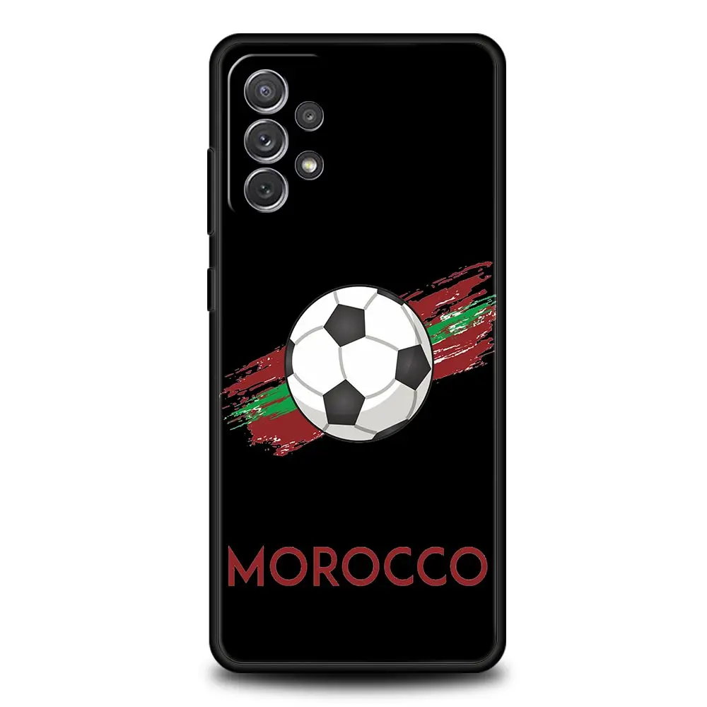 Funda de teléfono de fútbol de Marruecos para Samsung A51, A71, A21S, A12, A11, A31, A52, A41, A32, A01, A23, A33, A53, A73, A03, A13, 5G - imagen 2