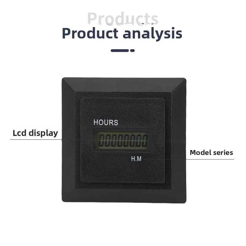 Contador de horas Temporizadores industriales Contador de tiempo eléctrico de alta precisión 220V‐240V HM-1R - imagen 4