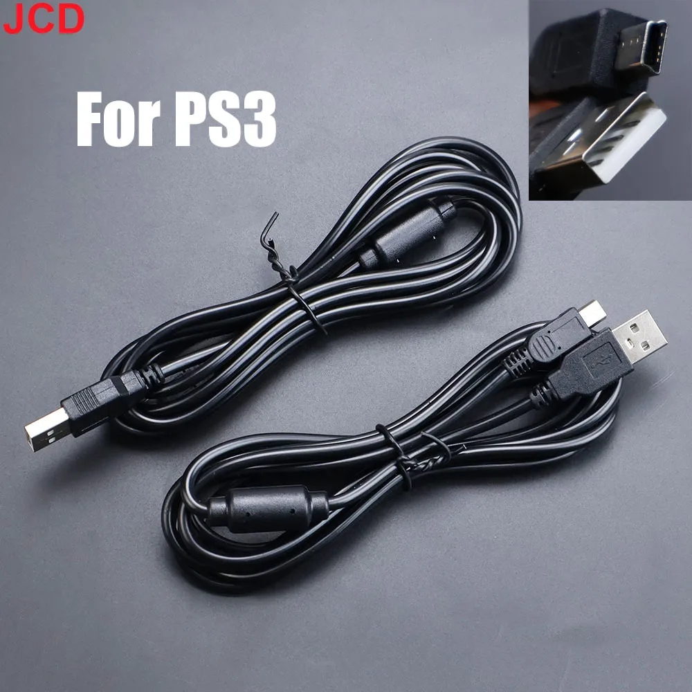JCD para controlador de PS3, Cable de carga USB para consola de juegos inalámbrica PS 3, Cable de carga de 1,8 M con anillo magnético - imagen 2