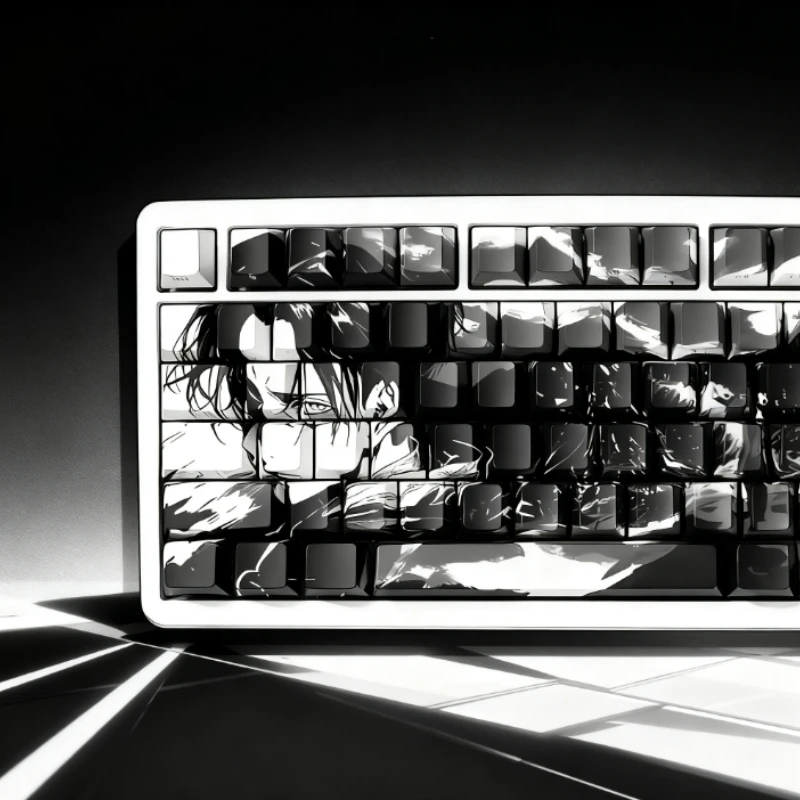 Juego de teclas con temática de ataque a los Titanes para mujer, perfil de cereza, estampado lateral, 87 teclas, PBT, teclados Wooting/Wolf Spider, accesorio - imagen 5