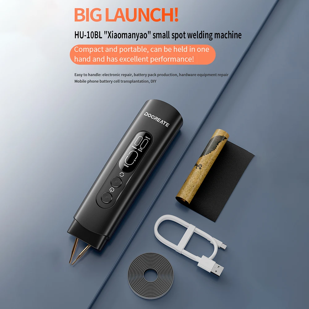 Soldador por puntos portátil para batería de litio 18650, bricolaje, con ajuste de precisión de 8 niveles y apagado automático - imagen 5