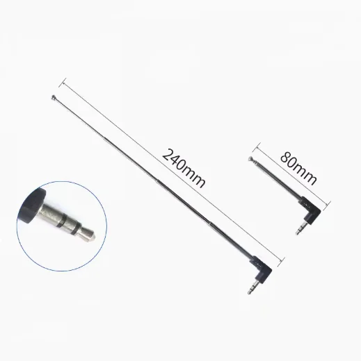El conector macho de 3,5 mm de antena de varilla telescópica de radio FM se utiliza para la radio del teléfono móvil con altavoz. - imagen 4