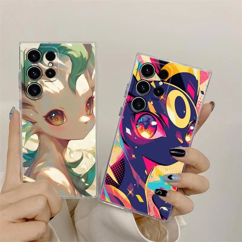 Leafeon Umbreon Pokemons Art funda de teléfono para Samsung Galaxy S25 S24 S23 S22 S20 Ultra S10 S25 Plus S21 FE Note 10 20 Fundas - imagen 3
