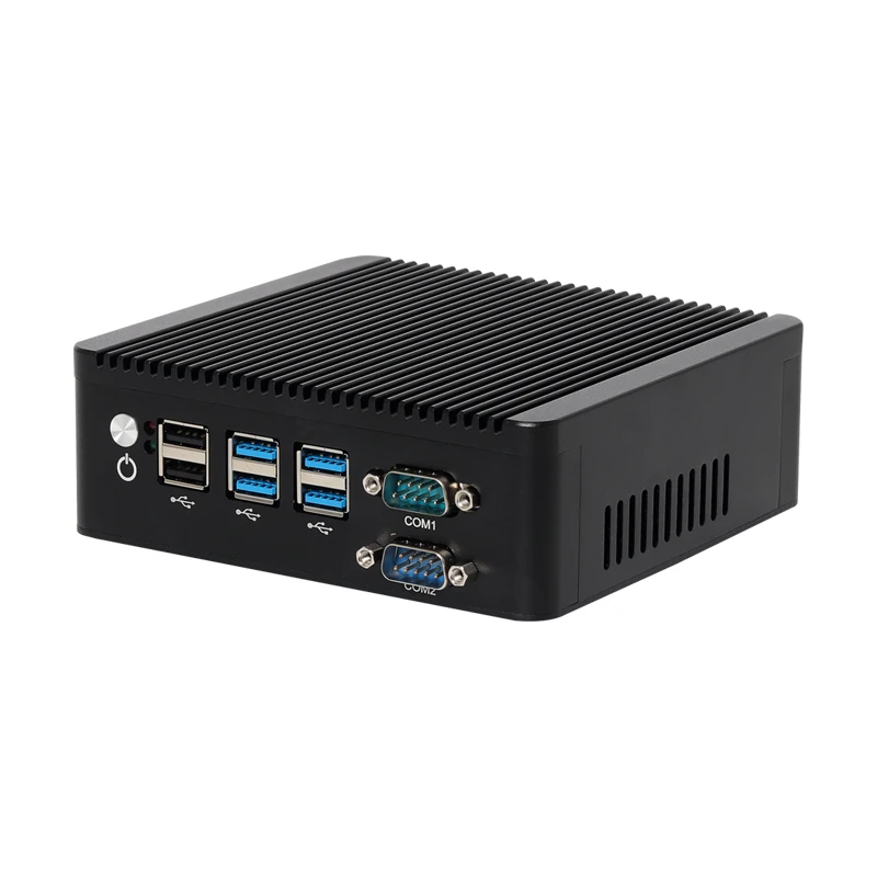 Helorpc Mini PC industrial con Inter Celeron N5100 compatible con computadora sin ventilador DDR4 con 4xUSB3.0 2xUSB2.0 1xHDMI 1xVGA 4xRS232 - imagen 4