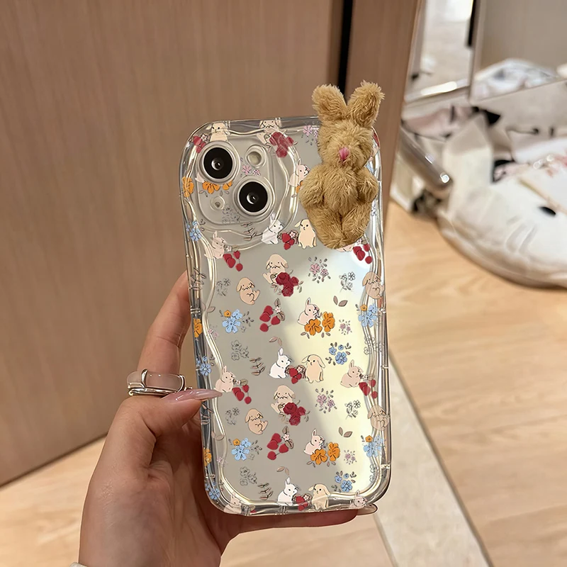 Funda de conejo para Honor 90 400 Smart X7 X7D X9D Magic 4 Lite 70 90 Lite 9X 20 70 50 X9 4G 5G Girl fundas transparentes para teléfono - imagen 2