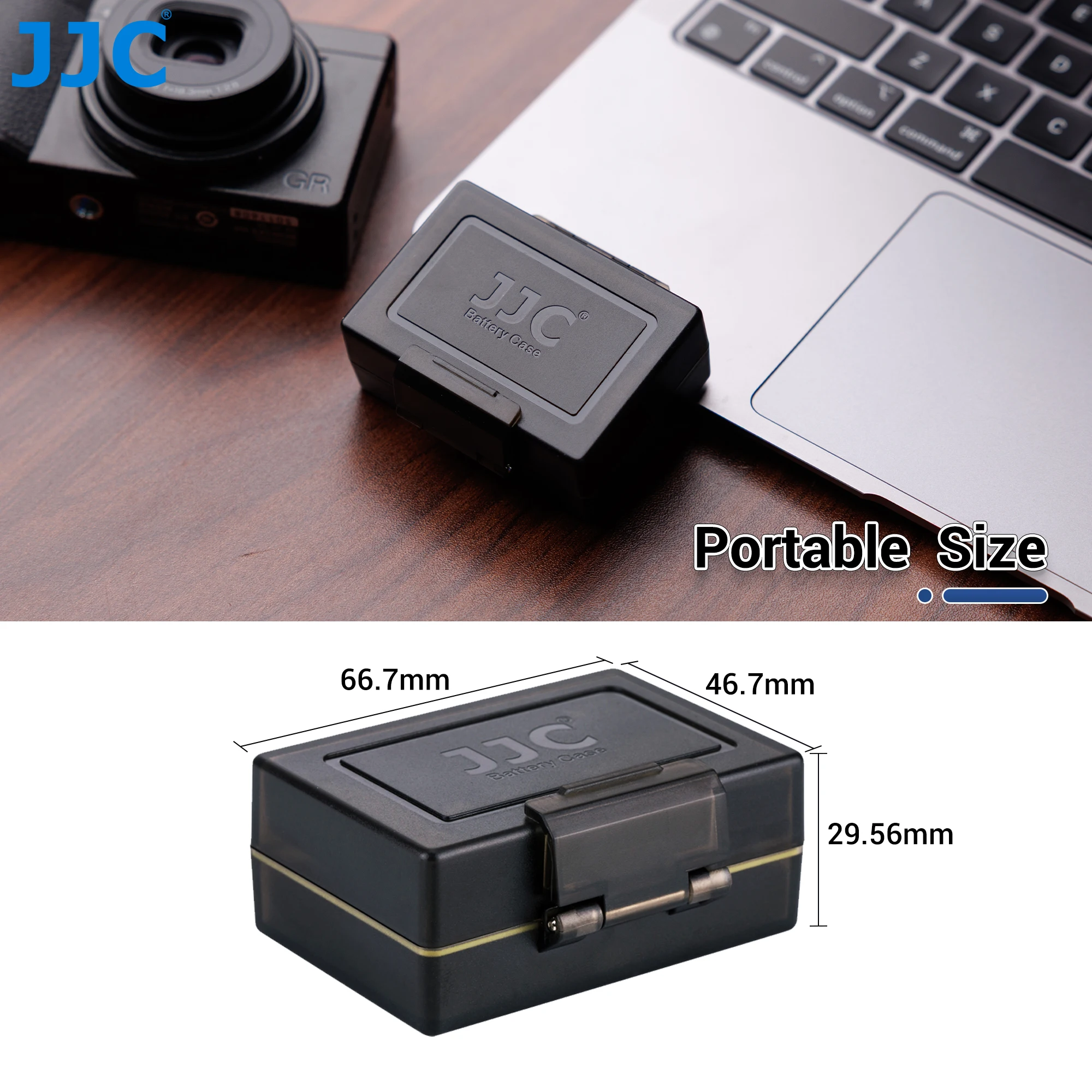 JJC-funda protectora para batería de cámara, caja para Ricoh DB-110 Olympus LI-90B, organizador de batería para cámara Digital portátil, funda para tarjeta de memoria - imagen 4