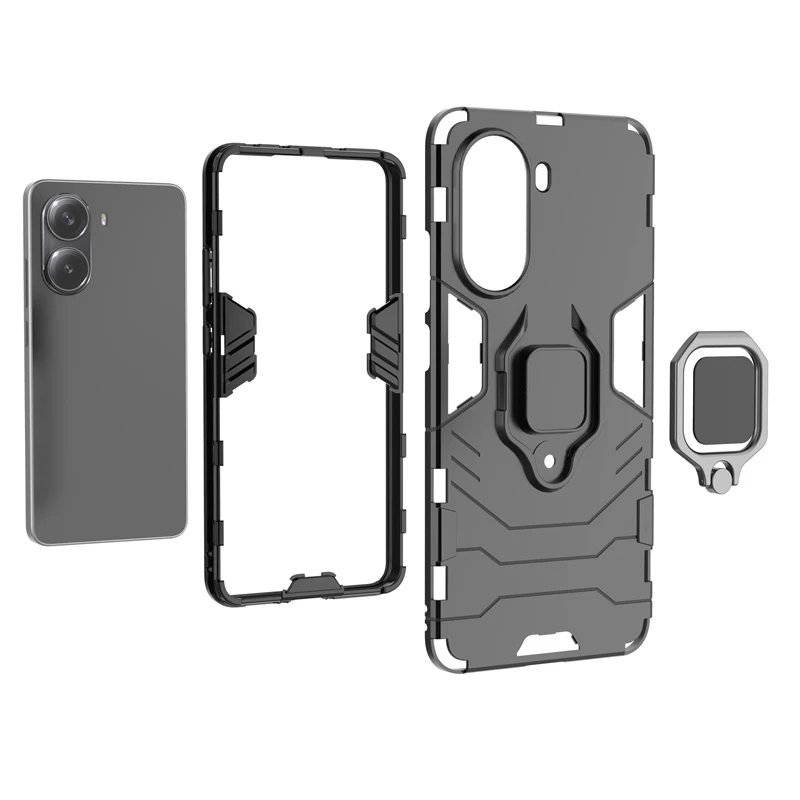 Para Poco X7 Pro funda Xiaomi Poco X7 Pro Capas teléfono respaldo parachoques anillo a prueba de golpes soporte magnético Fundas Poco X7 Pro - imagen 4