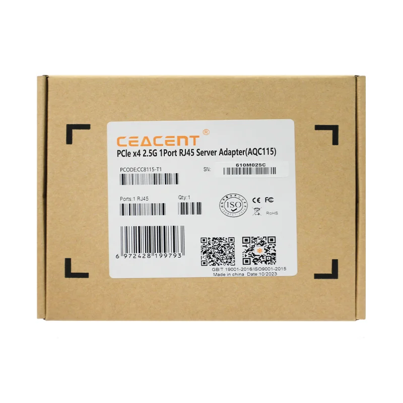 CEACENT CC8115-T1 Marvell AQC115 Chipset Adaptador de red de un solo puerto 2.5G RJ45 PCIe 2.0 x1 - imagen 5