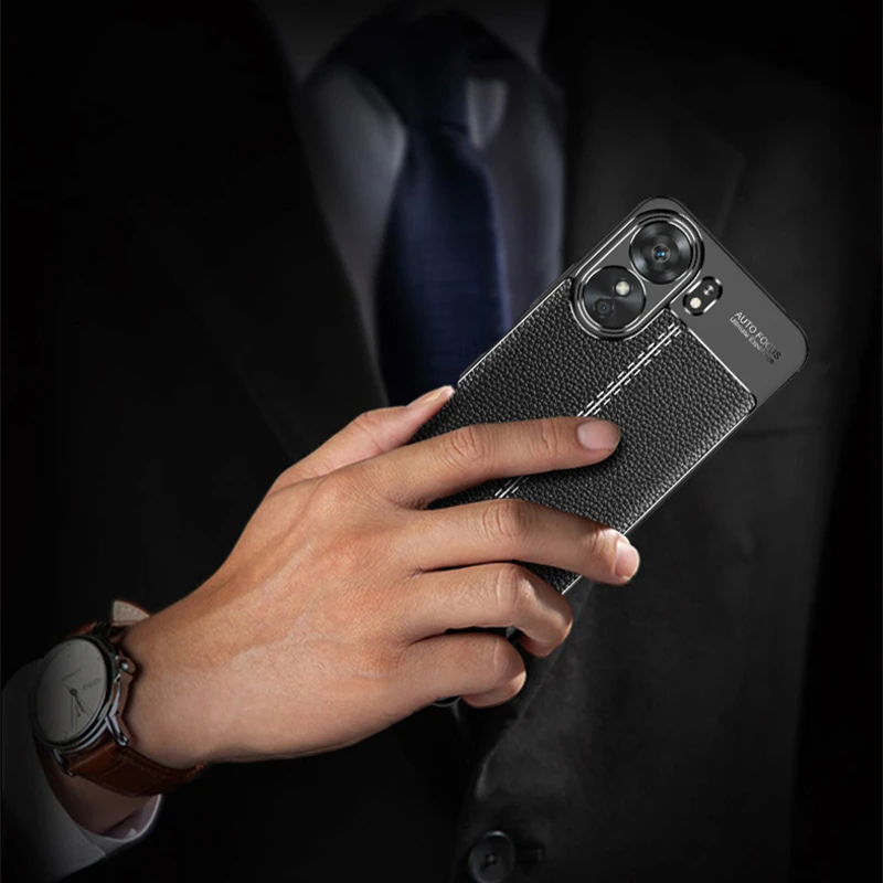 Funda de cuero suave a prueba de golpes para Xiaomi Poco C65, cubierta trasera para teléfono, TPU - imagen 3