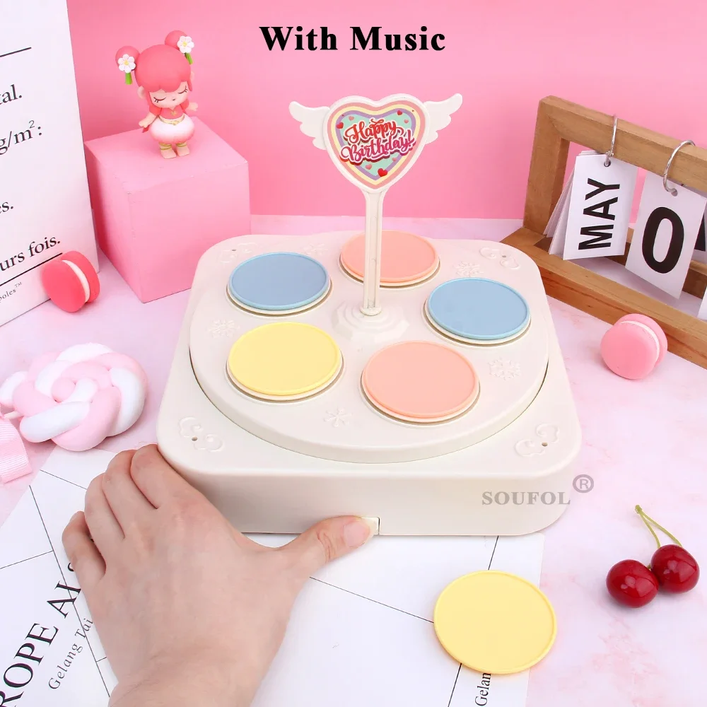 Máquina de Sushi rotativa pequeña para el hogar, estante giratorio automático para postre, decoración de pasteles, juguetes con música, regalo de cumpleaños y boda - imagen 2