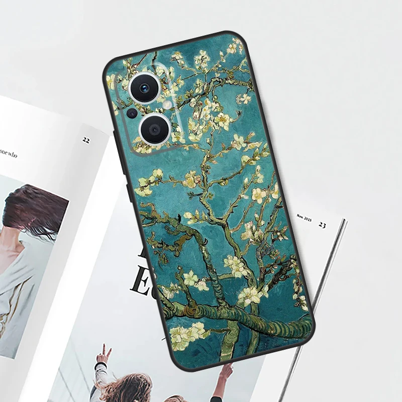 Funda de pintura al óleo de Van Gogh para OPPO Reno 10 8 Pro 4Z 5Z 4 5 6 7 Lite 8T OPPO Find X5 Lite X6 Pro X3 X2 Neo - imagen 2