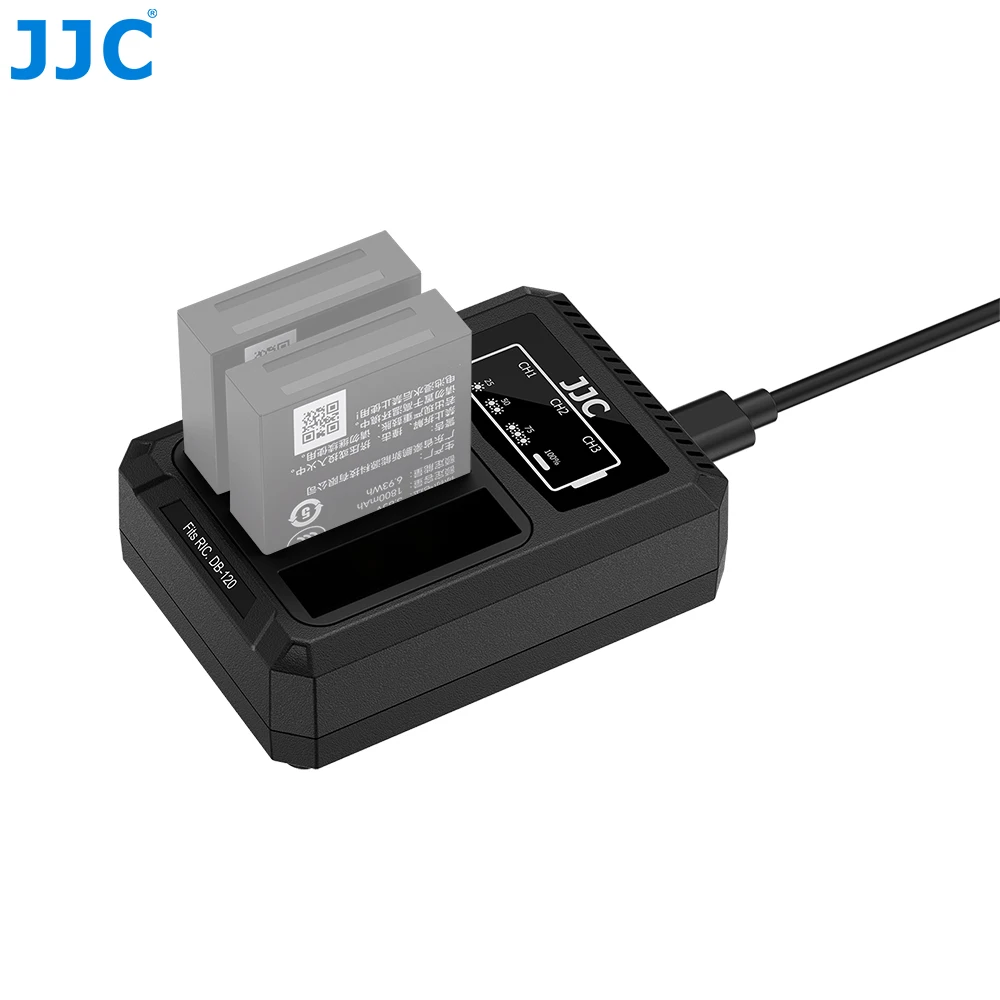 Cargador de batería USB tipo C actualizado JJC para cámara Ricoh GR IV GRIV GR4 Ricoh GR4 DB-120 cargador de batería Ricoh GR IV Accesorios - imagen 5