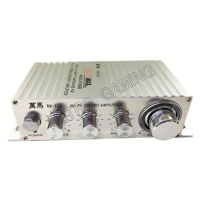 Amplificador WM333 de Audio estéreo HI-FI, cc 12V 2A, bricolaje, con Cable de Audio de potencia para máquina recreativa, piezas de armario de juegos - imagen 4
