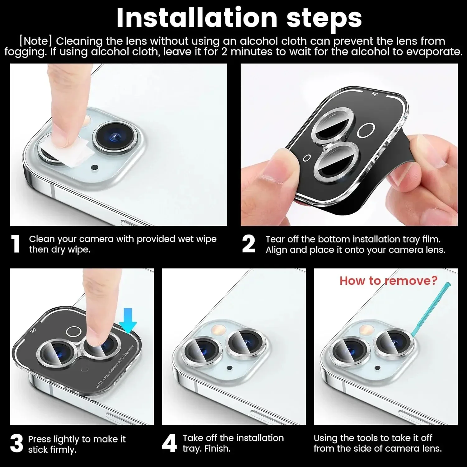 Cubierta protectora de lente de cámara con purpurina para iPhone 17 16 Pro Max Air 16 17 Pro 15 14 Pro Max, película de lente de protección de vidrio templado - imagen 3