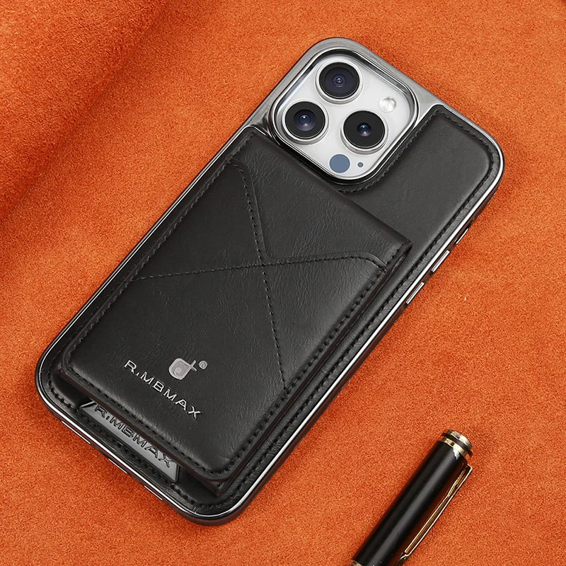 Funda magnética de cuero genuino para iPhone 12, 13, 14, 15 16 Pro Max Plus, funda desmontable para teléfono, tarjetero Magsafe 2 en 1 