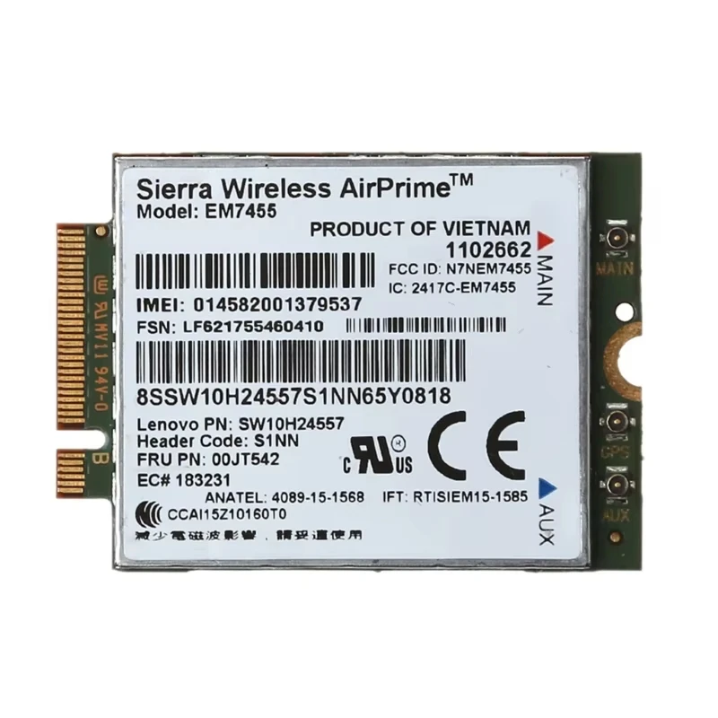 Sierra Wireless EM7455 FRU 00JT542 LTE Cat6 M.2 módulo 4G tarjeta WWAN para Thinkpad X260 T460 T460p T460s L460 L560 Yoga 260 - imagen 4