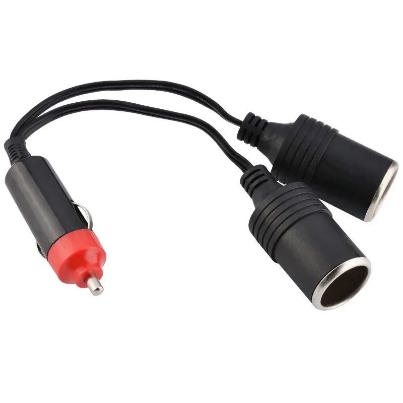 Divisor de encendedor de cigarrillos de doble puerto para coche Triple, enchufe hembra, conector adaptador de corriente, salida de 10A, madera eléctrica - imagen 2