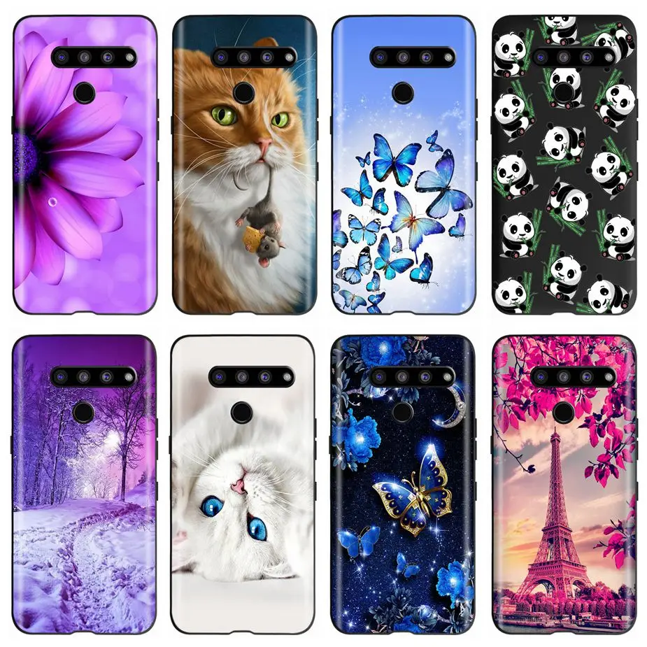 Funda de teléfono de silicona suave para LG V50 ThinQ 5G, cubierta trasera bonita con impresión 3D, parachoques para LG V50S ThinQ 5G