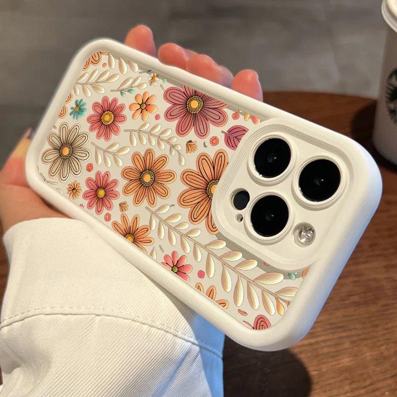 Note 13 funda de teléfono con diagrama de hojas de pétalos para Xiaomi Redmi Note 14 12 11 Pro Plus 4g 5g 11s 10 10s 12s funda a prueba de golpes 12c 13c 14c - imagen 3