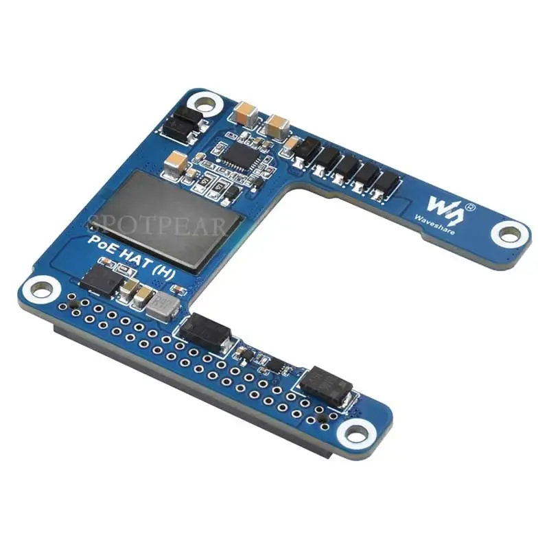 MINI HAT Raspberry Pi 5 PoE (H) 5V/5A Alimentación a través de RJ45 Ethernet 802.3af/at Moudle para Pi5 / CM5 Waveshare PoE HAT - imagen 3