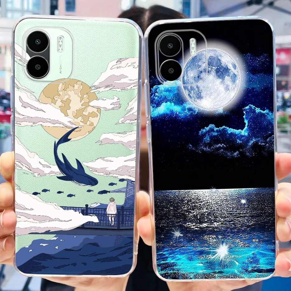 Para Xiaomi Redmi A2 funda Redmi A2 + funda pintada de lujo funda de teléfono de TPU suave de silicona transparente para Xiaomi Redmi A2 Plus bolsas RedmiA2 - imagen 5