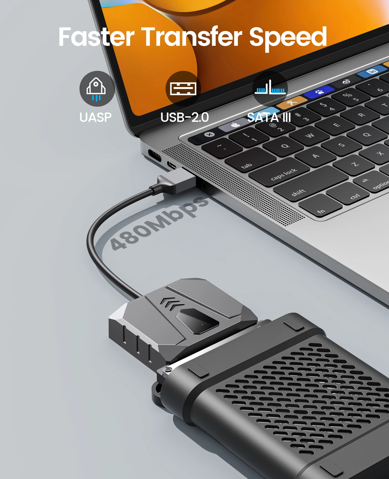 ORICO-Adaptador de unidad HDD USB 3,0 a Cable SATA, convertidor SATA, adaptador para disco duro externo HDD/SSD de 2,5 pulgadas - imagen 4