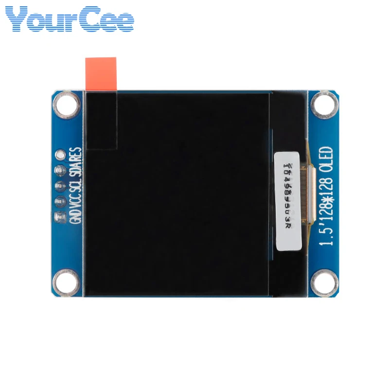 Pantalla OLED de 1,5 pulgadas Módulo de pantalla LCD blanca vista completa 1,5 "SPI/IIC SSD1327 Resolución 128*128 128x128 - imagen 3