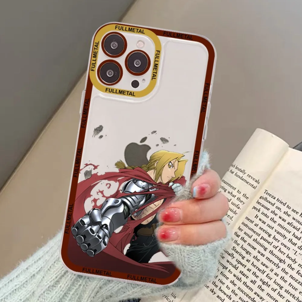 Amine Funda de teléfono Fullmetal Alchemist para Samsung S 20 21 22 23 lite plus, ultra transparente - imagen 3