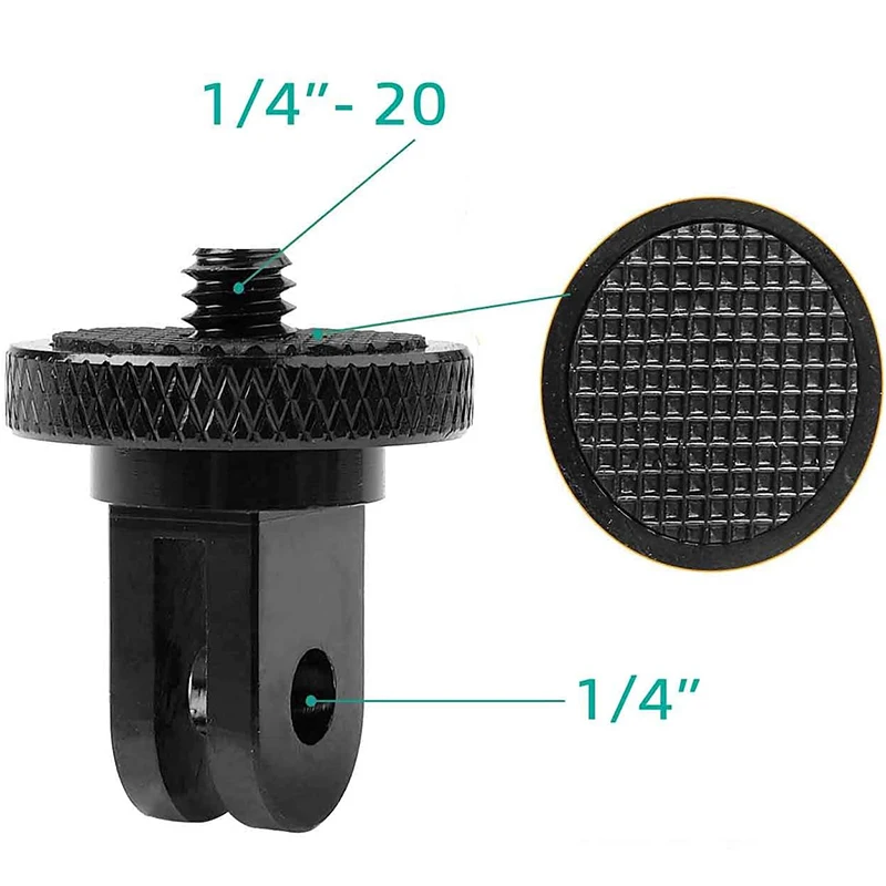 Convertidor Universal de tornillo 1/4, Mini adaptador de trípode para Gopro 13 12 11 10 9 8 7 Insta360 X4 X2 X3 R DJI OSMO Action 5Pro 4 cámara - imagen 2