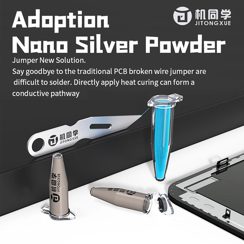 JITONGXUE-Juego de pasta de plata conductora de alambre volador F1, para reparación de teléfonos móviles, placa base PCB, herramienta de reparación de línea de pantalla de cable roto - imagen 5