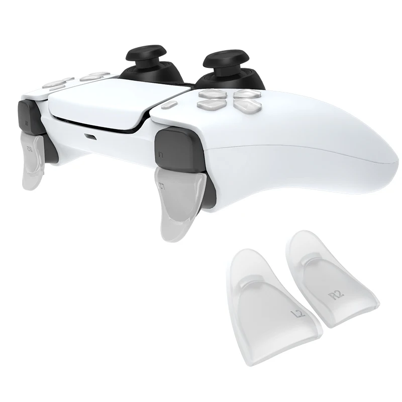 DATA FROG L2 R2 botones extensiones de disparo palo de pulgar para controlador de mando PS5 tapa de empuñaduras de pulgar antideslizante para accesorios de PS5 - imagen 2