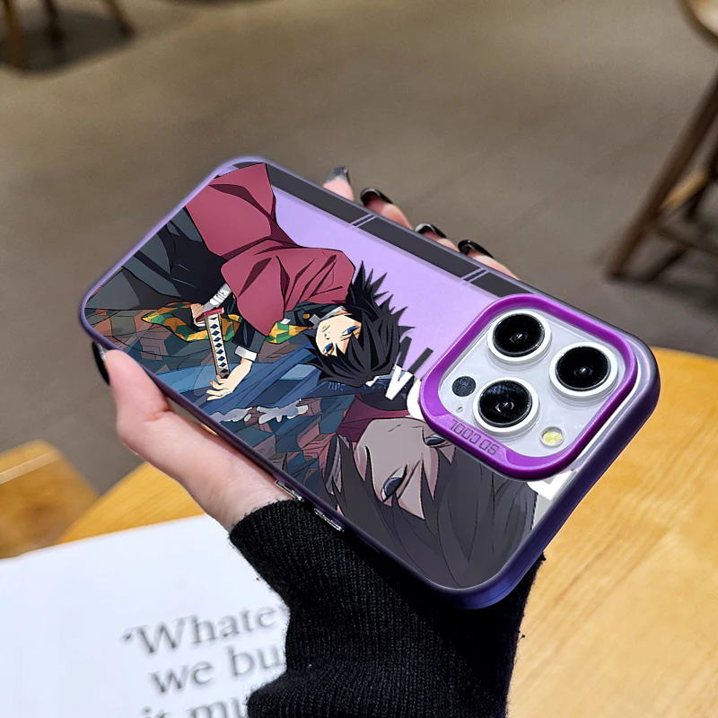 Funda de teléfono genial de Anime d-demon s-slayer para iPhone 16 15 14 13 12 11 Pro Max XS Max XR 7 8 Plus, funda mate de silicona a prueba de golpes - imagen 4