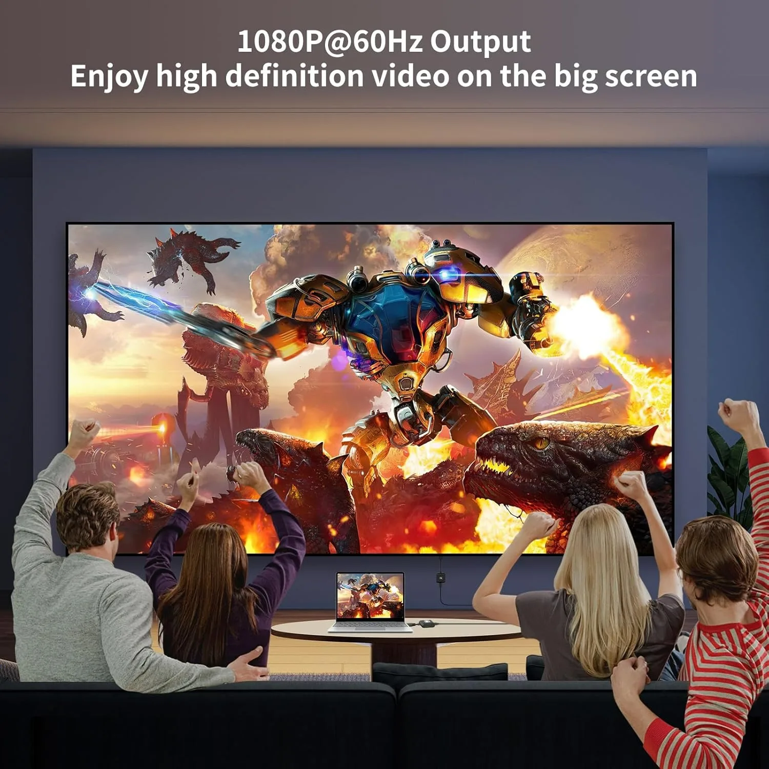 Transmisor y receptor inalámbrico compatible con HDMI, entrada decodificación 4K, salida de 1080P @ 60Hz, Plug & Play de latencia ultrabaja para el hogar/oficina - imagen 4