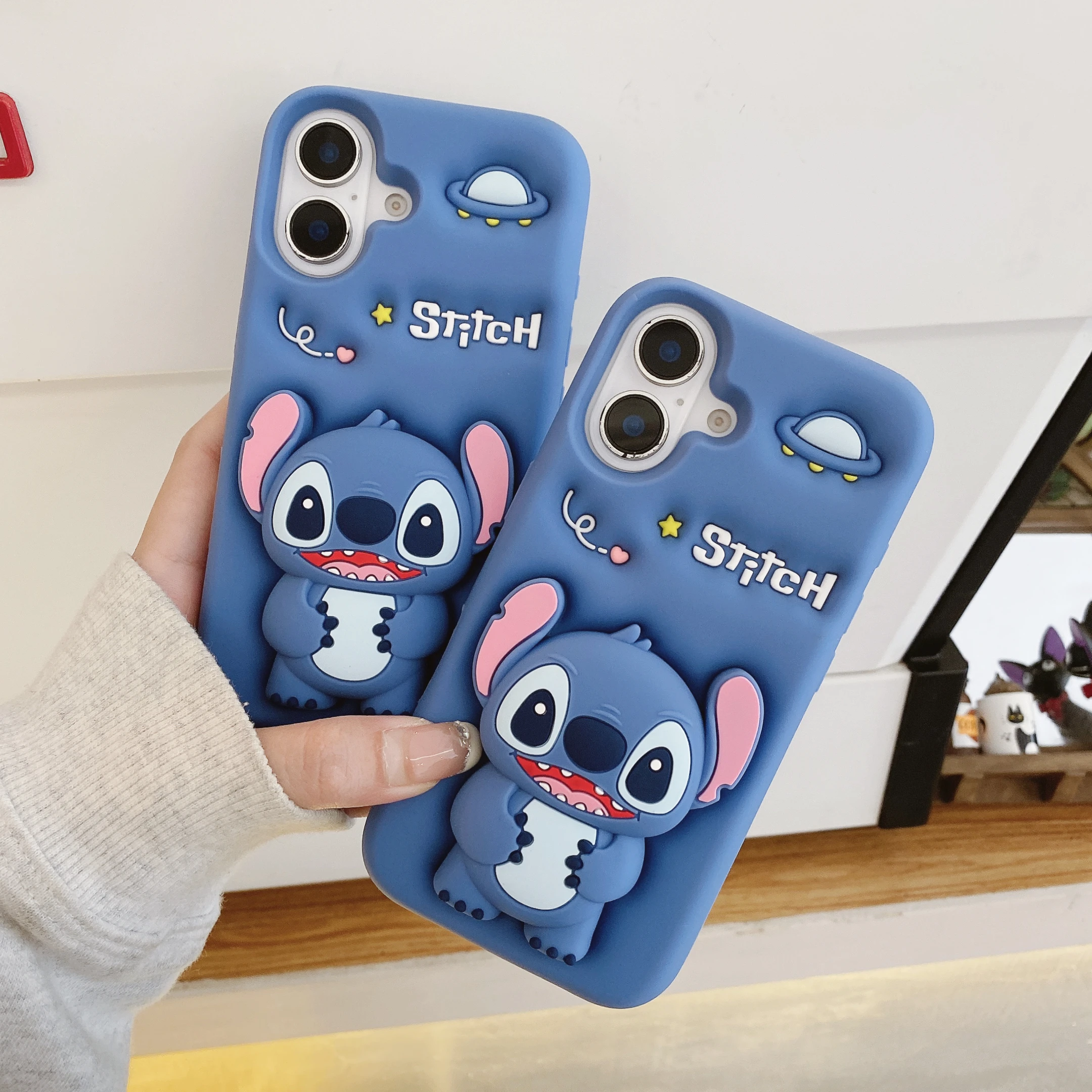 Para iPhone 16 15 14 13 12 11 Pro Max Stitch toca su soporte de punto de vientre funda suave de silicona - imagen 4